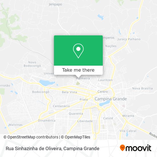 Mapa Rua Sinhazinha de Oliveira
