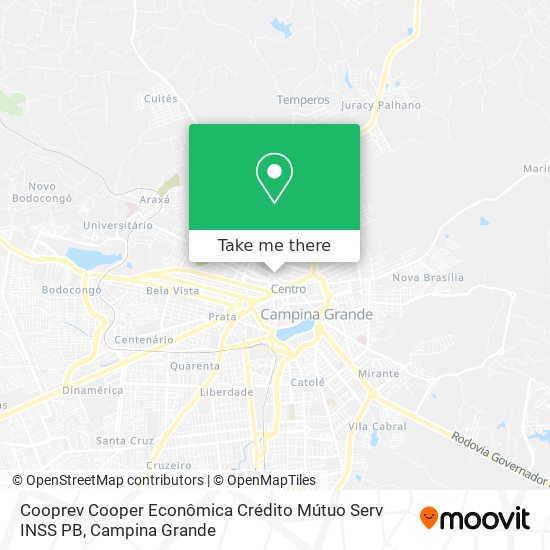 Cooprev Cooper Econômica Crédito Mútuo Serv INSS PB map