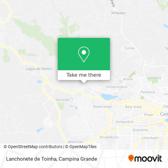 Mapa Lanchonete de Toinha