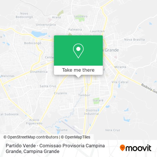 Mapa Partido Verde - Comissao Provisoria Campina Grande