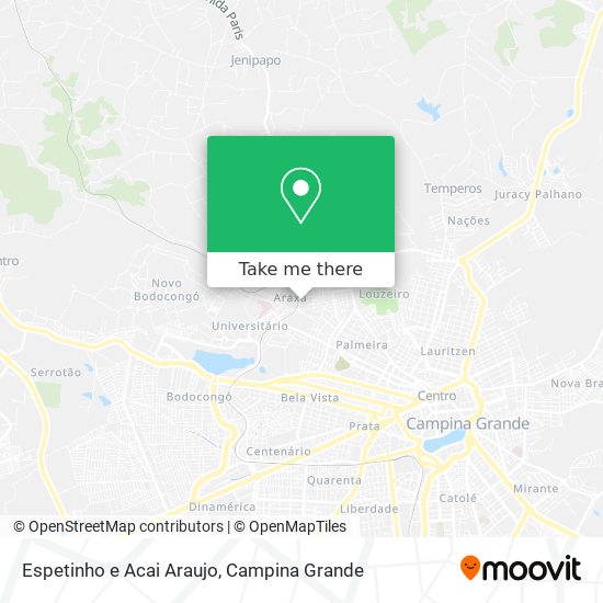 Espetinho e Acai Araujo map