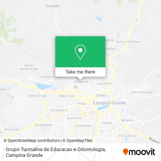 Grupo Turmalina de Educacao e Odontologia map