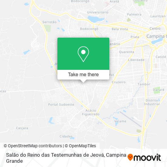 Salão do Reino das Testemunhas de Jeová map