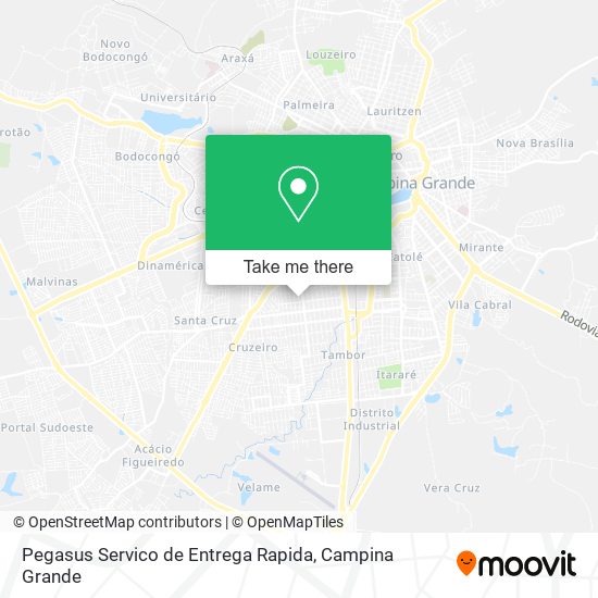 Mapa Pegasus Servico de Entrega Rapida