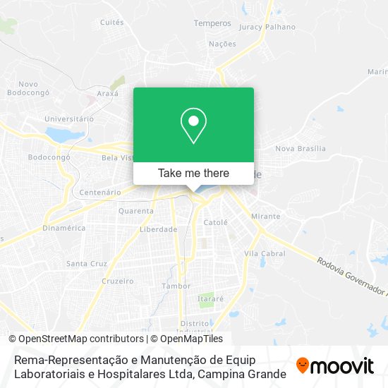 Rema-Representação e Manutenção de Equip Laboratoriais e Hospitalares Ltda map