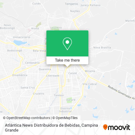Atlântica News Distribuidora de Bebidas map