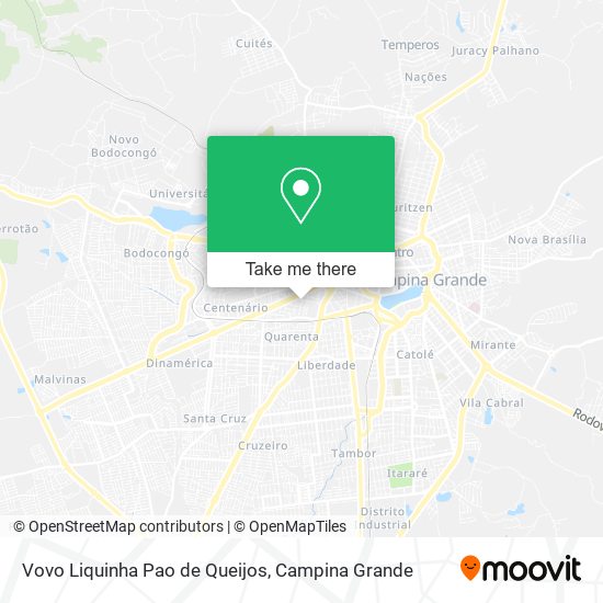 Vovo Liquinha Pao de Queijos map