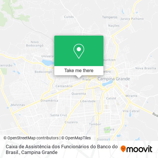 Mapa Caixa de Assistência dos Funcionários do Banco do Brasil.