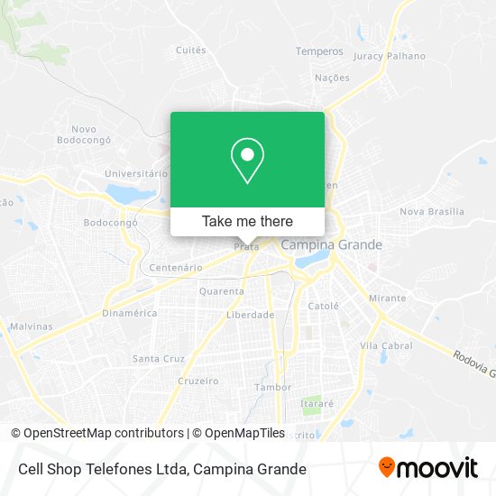 Mapa Cell Shop Telefones Ltda