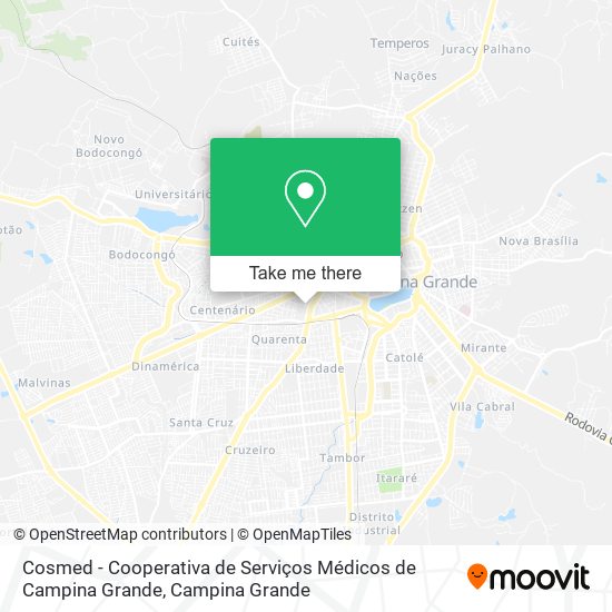 Cosmed - Cooperativa de Serviços Médicos de Campina Grande map