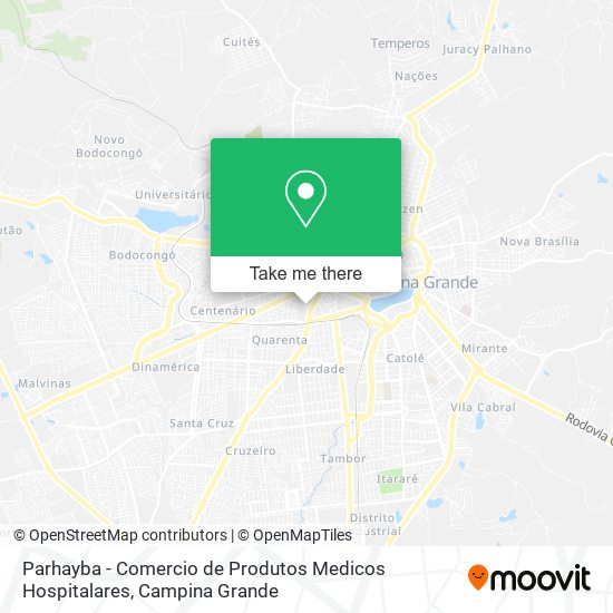 Mapa Parhayba - Comercio de Produtos Medicos Hospitalares