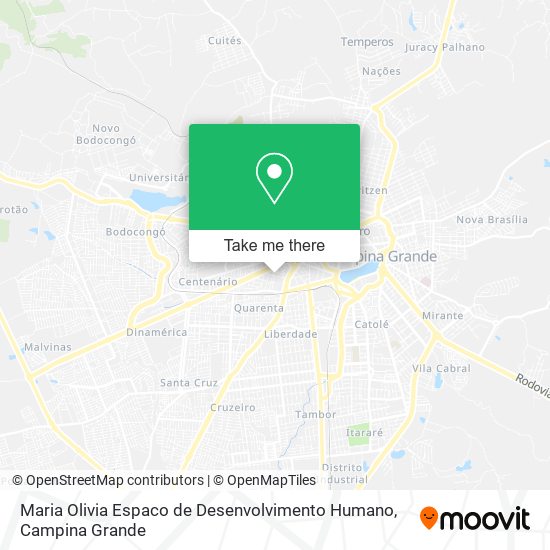 Maria Olivia Espaco de Desenvolvimento Humano map