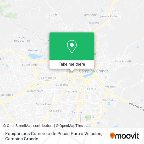 Mapa Equiponibus Comercio de Pecas Para a Veiculos