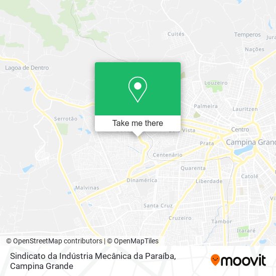 Mapa Sindicato da Indústria Mecânica da Paraíba
