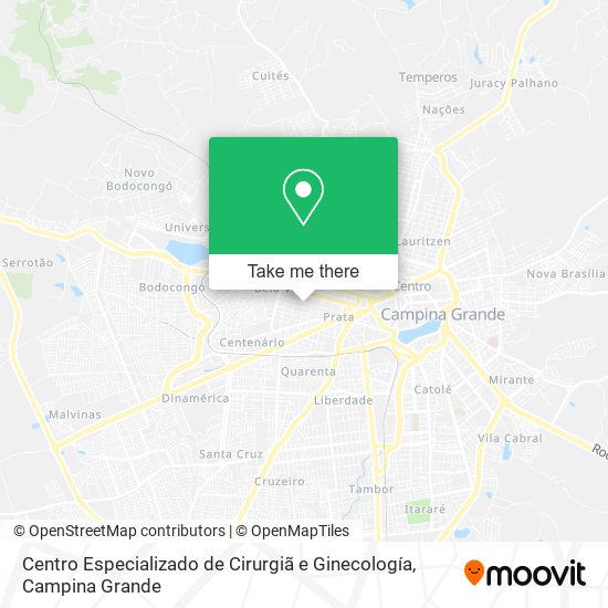 Mapa Centro Especializado de Cirurgiã e Ginecología