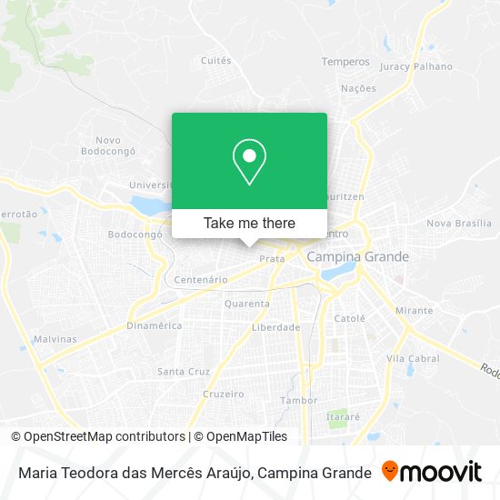 Maria Teodora das Mercês Araújo map