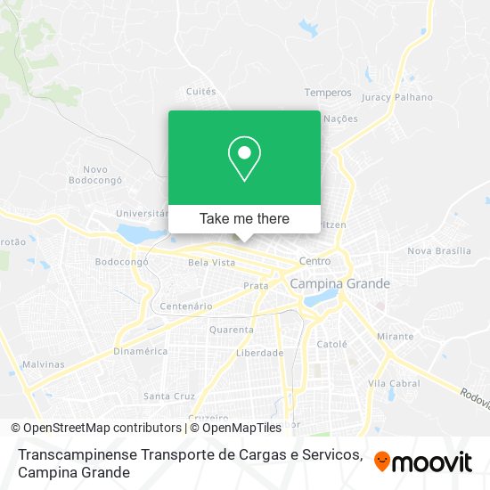 Transcampinense Transporte de Cargas e Servicos map