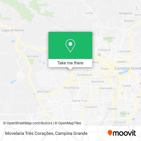 Movelaria Três Corações map