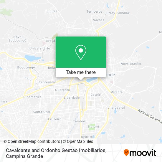 Cavalcante and Ordonho Gestao Imobiliarios map