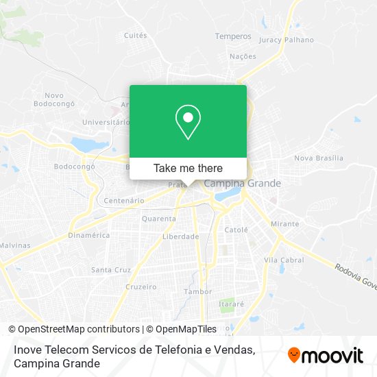 Inove Telecom Servicos de Telefonia e Vendas map
