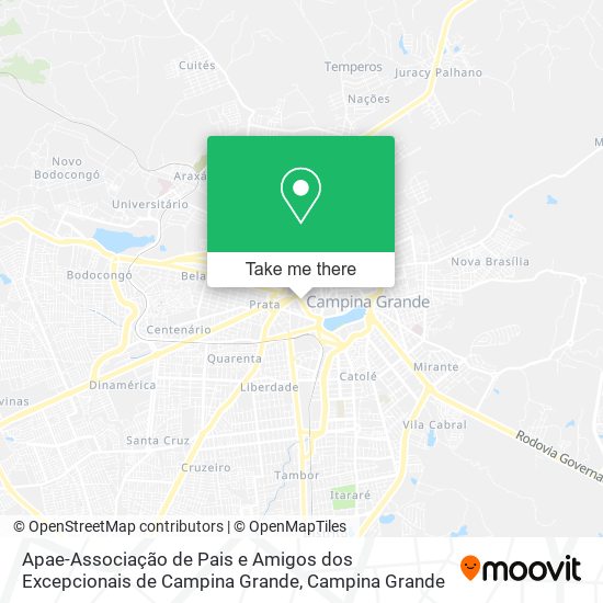 Apae-Associação de Pais e Amigos dos Excepcionais de Campina Grande map