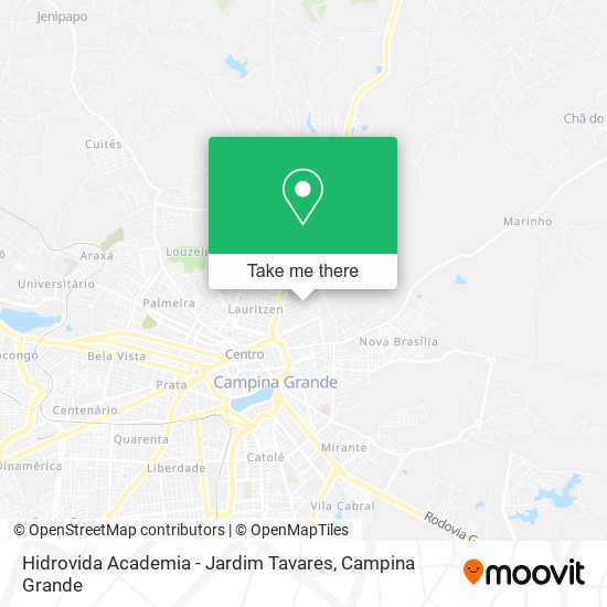Mapa Hidrovida Academia - Jardim Tavares