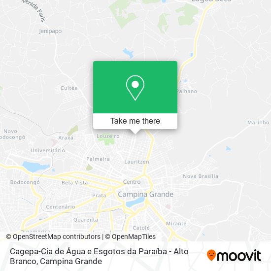 Cagepa-Cia de Água e Esgotos da Paraíba - Alto Branco map