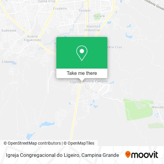 Mapa Igreja Congregacional do Ligeiro