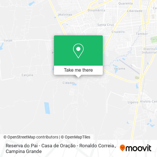 Reserva do Pai - Casa de Oração - Ronaldo Correia. map