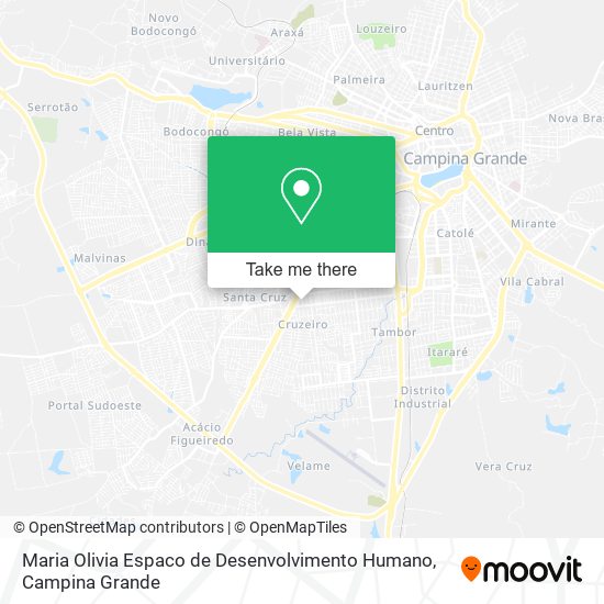 Mapa Maria Olivia Espaco de Desenvolvimento Humano