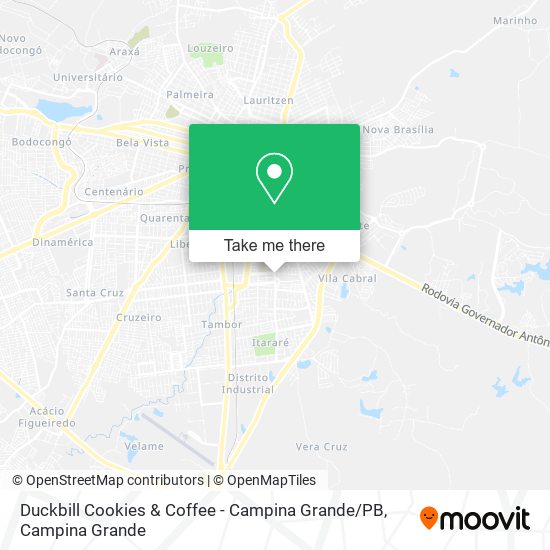 Mapa Duckbill Cookies & Coffee - Campina Grande / PB