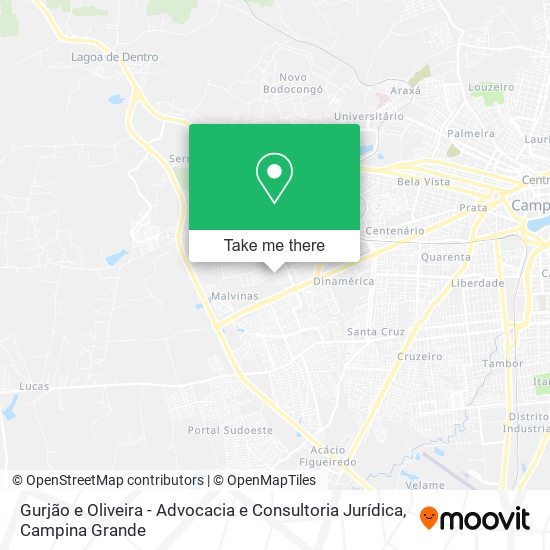 Gurjão e Oliveira - Advocacia e Consultoria Jurídica map