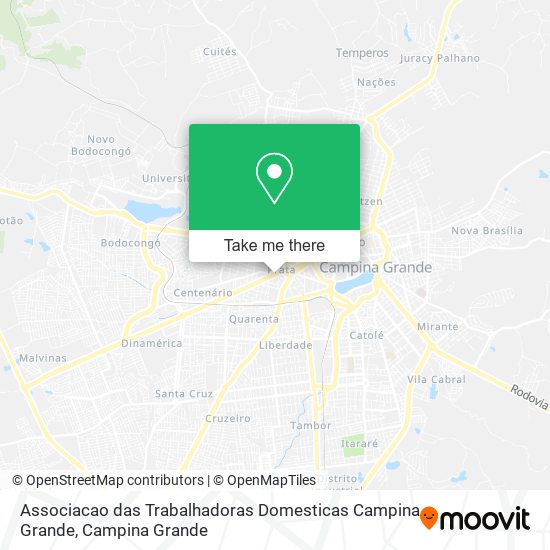 Associacao das Trabalhadoras Domesticas Campina Grande map