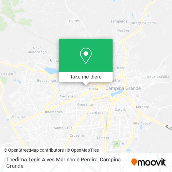 Mapa Thedima Tenis Alves Marinho e Pereira