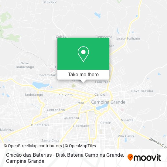 Mapa Chicão das Baterias - Disk Bateria Campina Grande