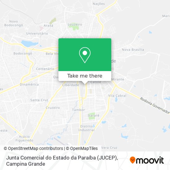 Mapa Junta Comercial do Estado da Paraíba (JUCEP)