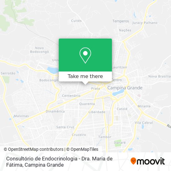 Consultório de Endocrinologia - Dra. Maria de Fátima map