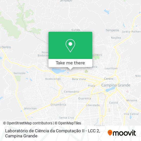 Mapa Laboratório de Ciência da Computação II - LCC 2