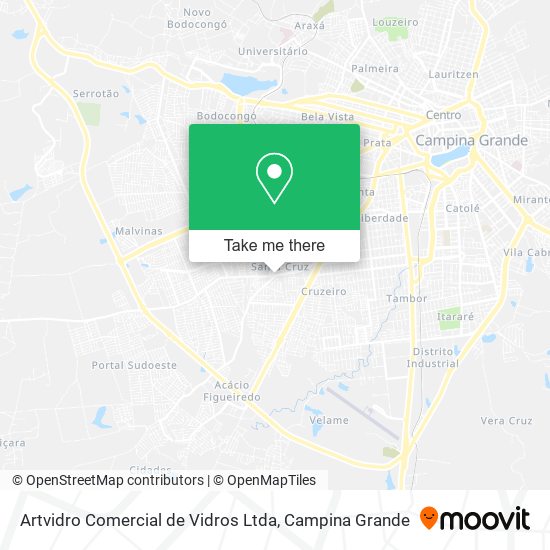 Mapa Artvidro Comercial de Vidros Ltda