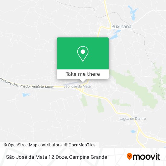 Mapa São José da Mata 12 Doze