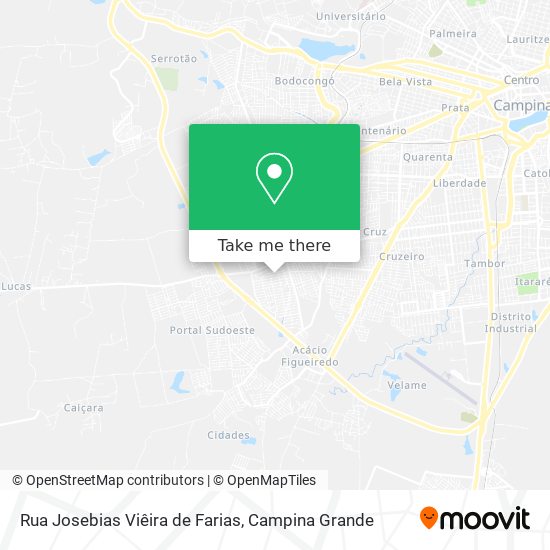 Mapa Rua Josebias Viêira de Farias