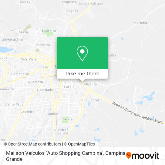 Mapa Mailson Veículos "Auto Shopping Campina"