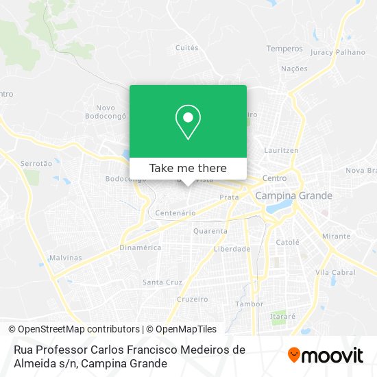 Rua Professor Carlos Francisco Medeiros de Almeida s / n map