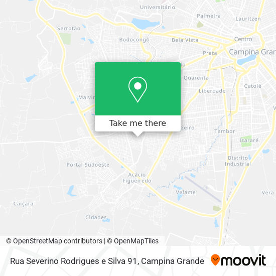 Mapa Rua Severino Rodrigues e Silva 91