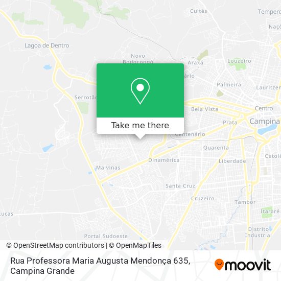 Mapa Rua Professora Maria Augusta Mendonça 635