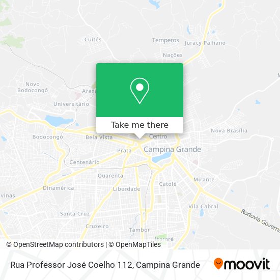 Mapa Rua Professor José Coelho 112