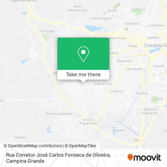 Mapa Rua Corretor José Carlos Fonseca de Oliveira