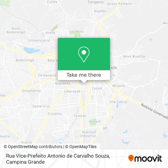 Rua Vice-Prefeito Antonio de Carvalho Souza map