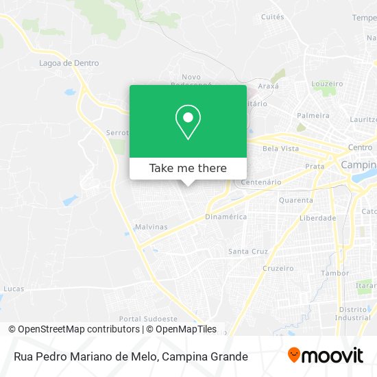 Mapa Rua Pedro Mariano de Melo