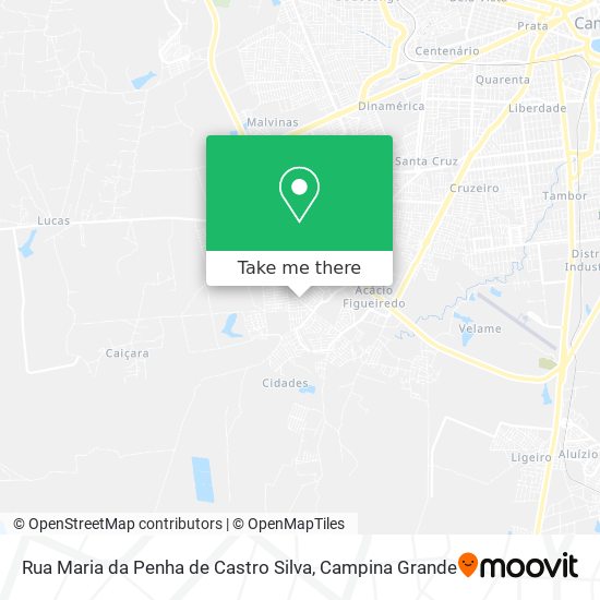 Mapa Rua Maria da Penha de Castro Silva